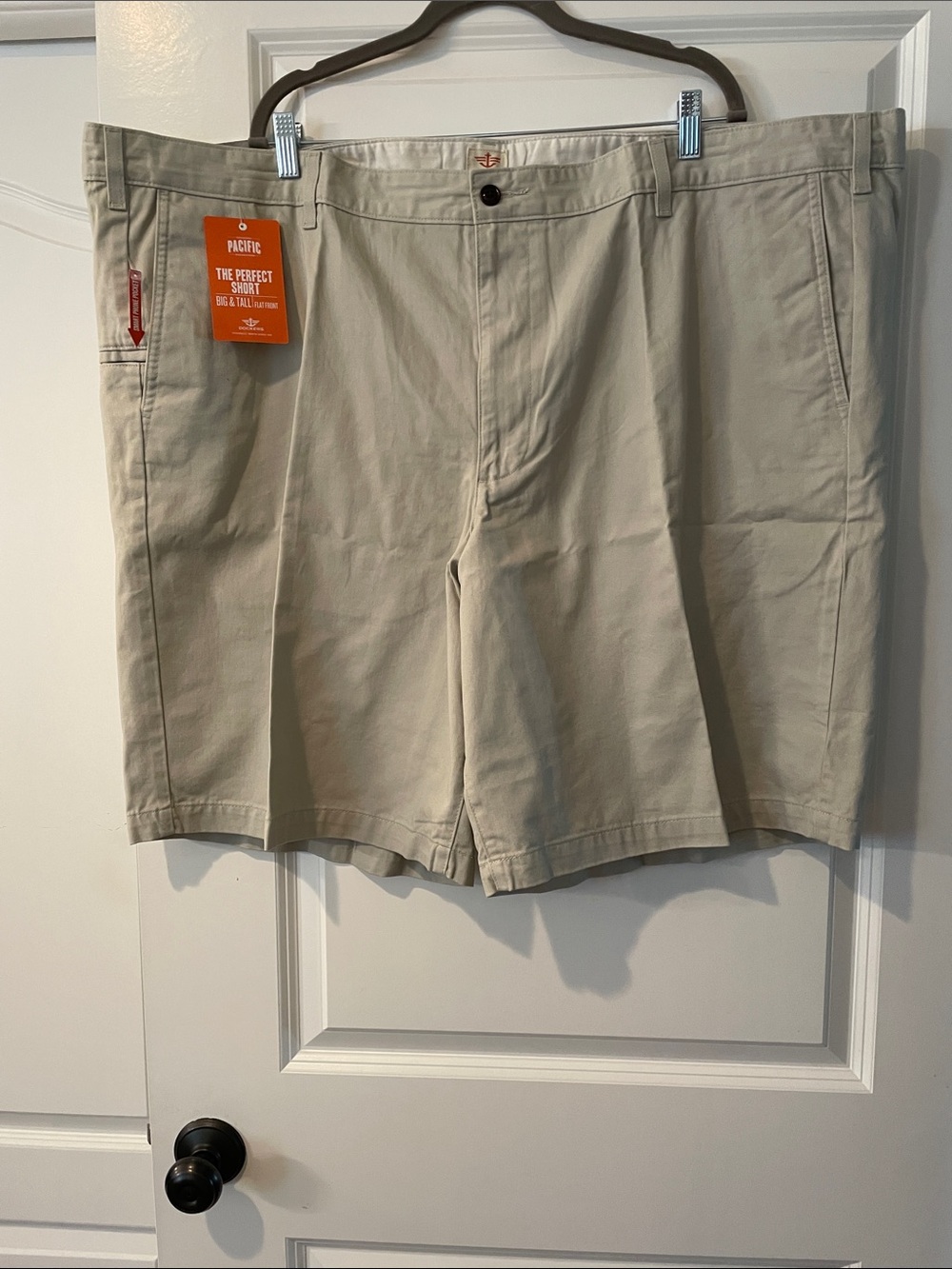Dockers Men's Flat-Front Khaki-Tan Shorts
